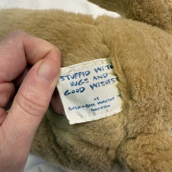 Vintage Build-A-Bear Classic Brown Teddy Bear Plush 15” Blue Paw Tag - Picture 6 of 8